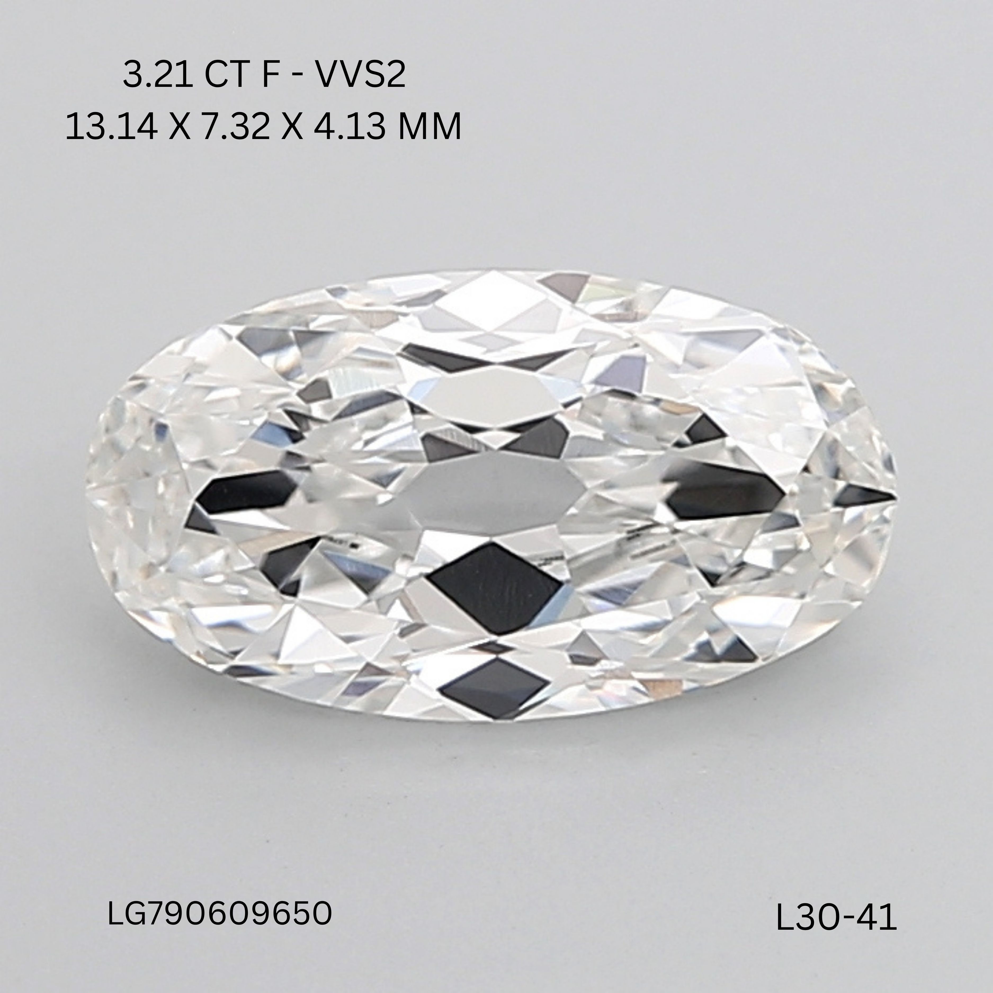 Lab Grown Diamond Lab-grown 3,21Ct F-VVS2 Oval - IGILG790609650 1