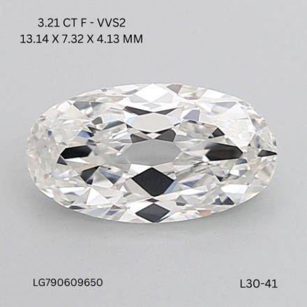 Lab Grown Diamond Lab-grown 3,21Ct F-VVS2 Oval - IGILG790609650 1