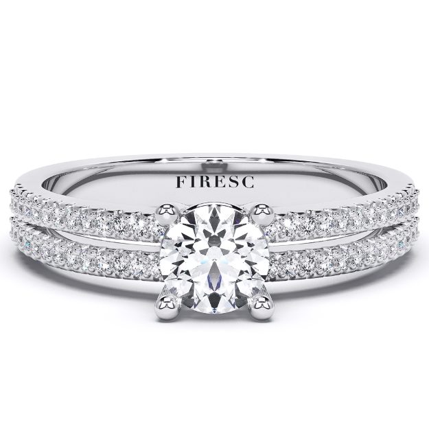 Engagement Ring AA49, 14K White 4