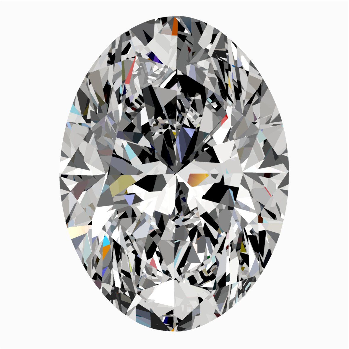 Diamond Natural 0,4Ct I-SI1 Oval - GIA6555712183 1