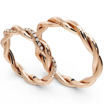 Wedding Rings VA120, Rose 1