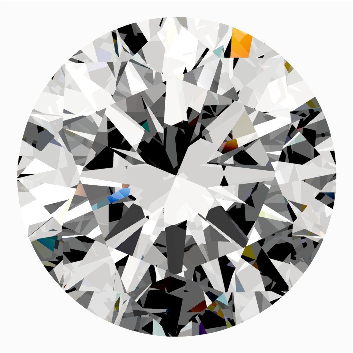 Diamond Natural 0,4Ct F-VVS1 Round - GIA6551761816 1