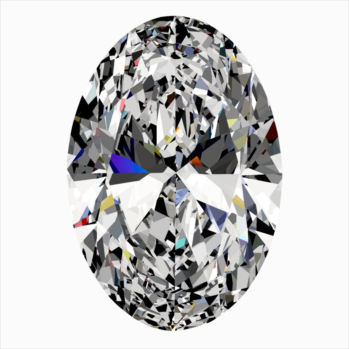 Diamond Natural 0,32Ct F-SI1 Oval - GIA2557754018 1