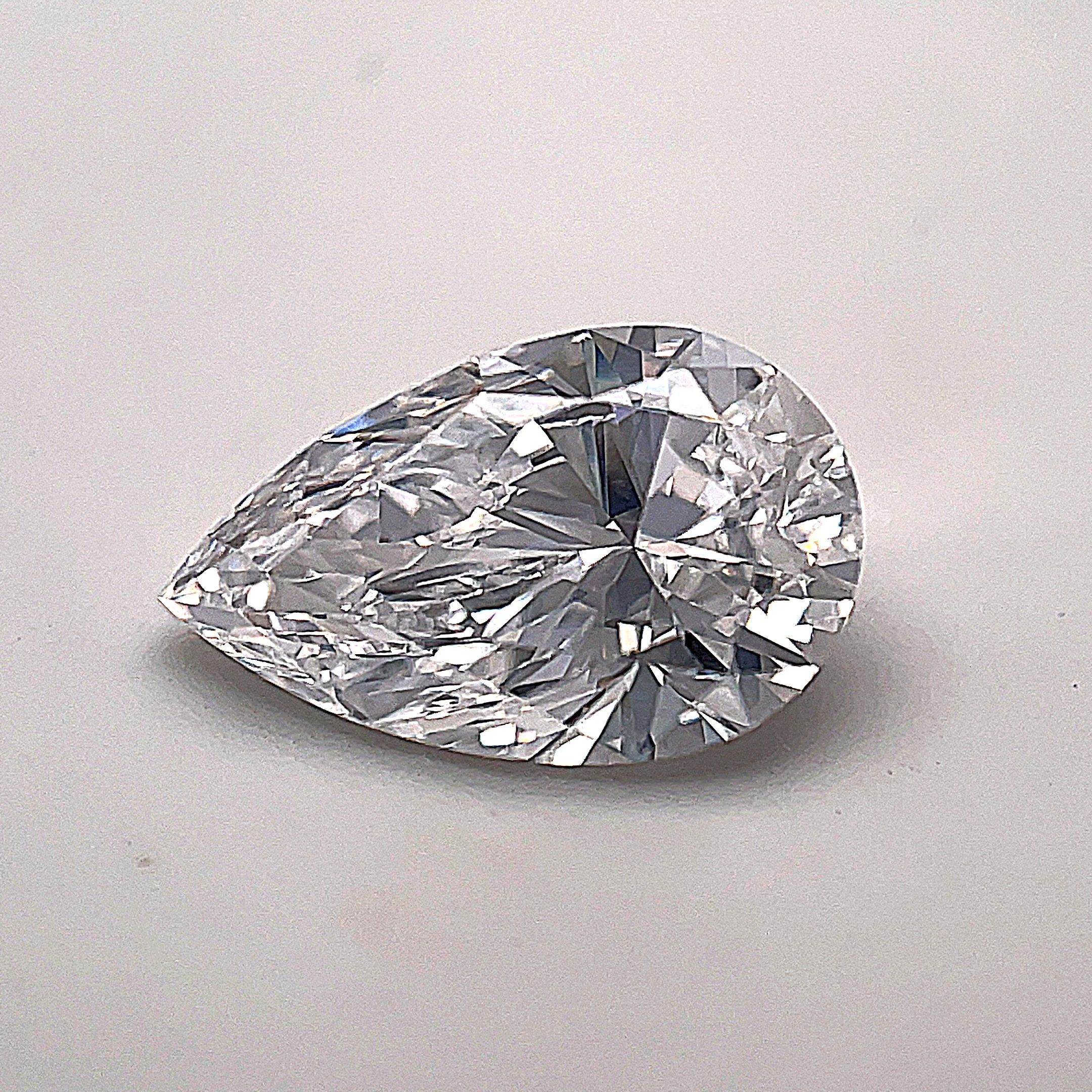 Diamond Natural 1,7Ct D-VS2 Pear - GIA6385438395 1