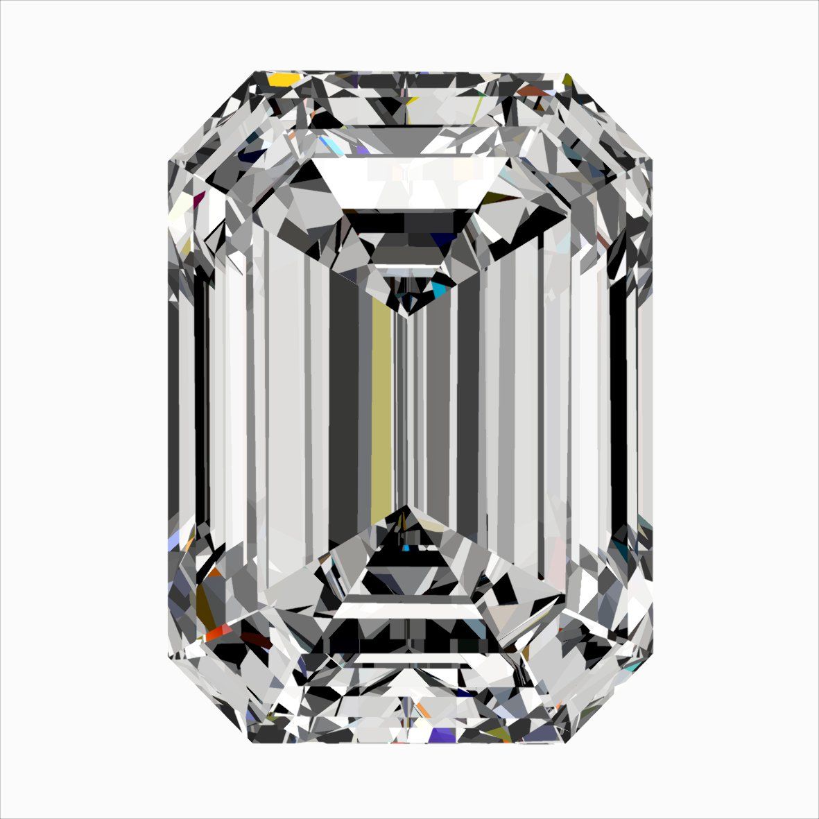 Diamond Natural 0,55Ct F-VVS2 Emerald - GIA6551812018 1