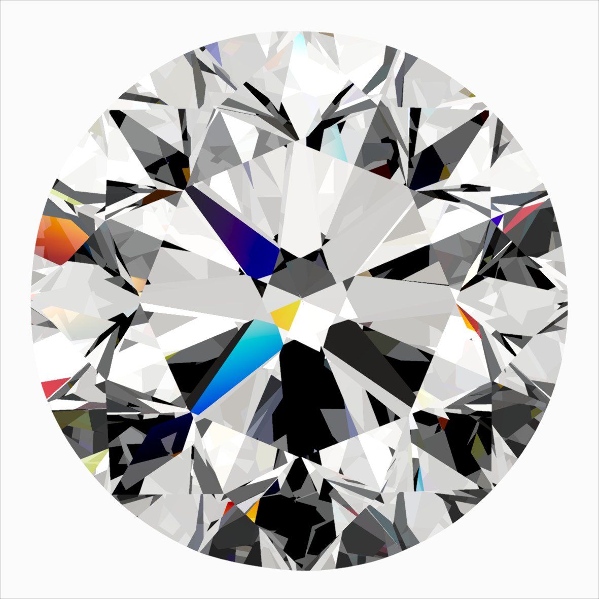 Diamond Natural 0,5Ct F-VVS1 Round - GIA2558877308 1