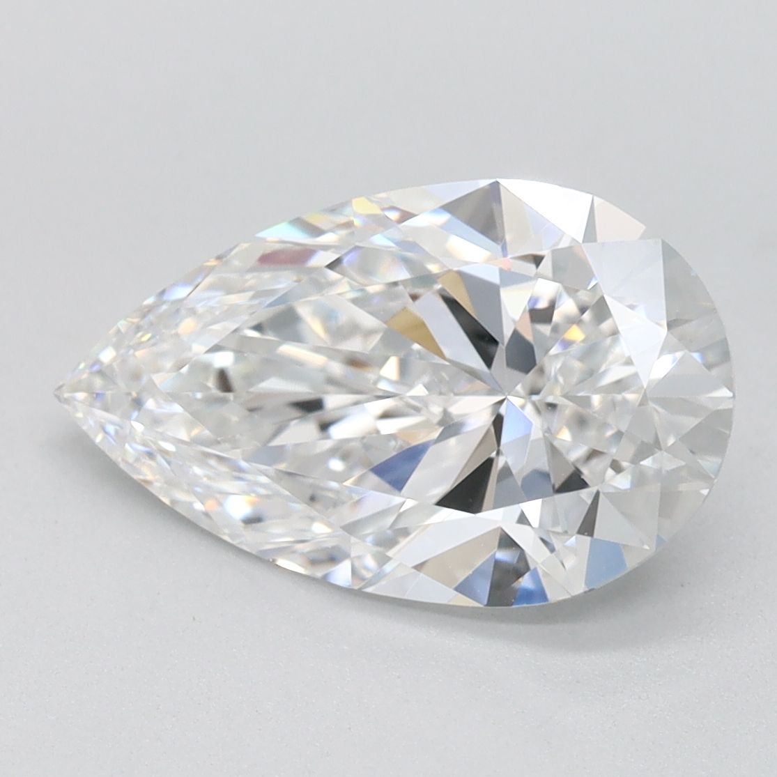 Lab Grown Diamond 2,2Ct D-FL Pear - IGILG816608678 1