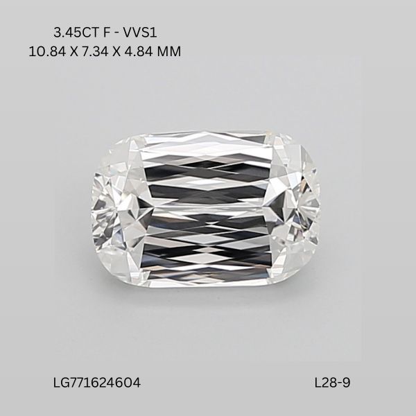 Lab Grown Diamond 3,45Ct F-VVS1 Cushion - IGILG771624604 1