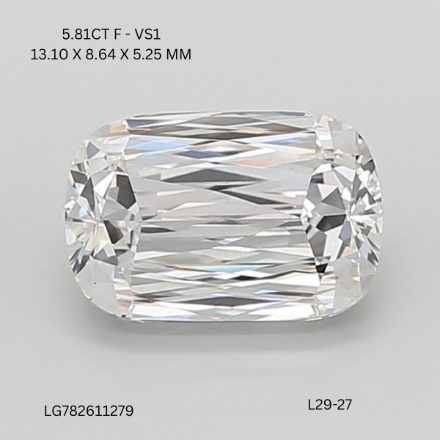 Lab Grown Diamond 5,81Ct F-VS1 Cushion - IGILG782611279 1