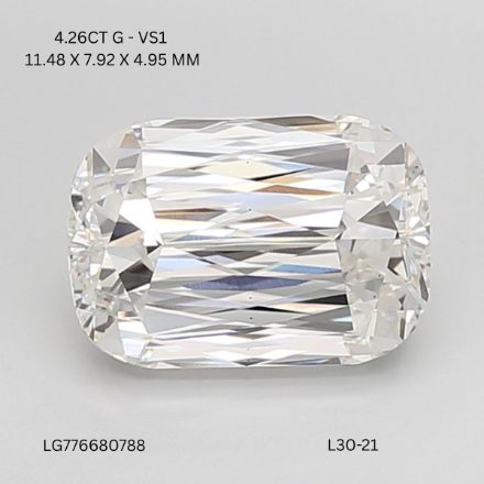 Lab Grown Diamond 4,26Ct G-VS1 Cushion - IGILG776680788 1