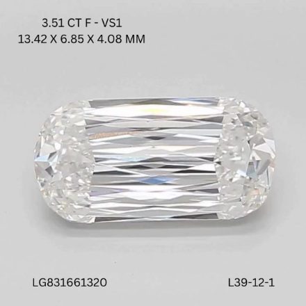 Lab Grown Diamond 3,51Ct F-VS1 Cushion - IGILG831661320 1