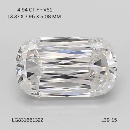 Lab Grown Diamond 4,94Ct F-VS1 Cushion - IGILG831661322 1
