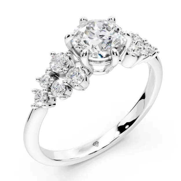 Engagement Ring AA455, 14K White 2
