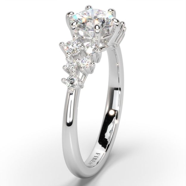 Engagement Ring AA455, 14K White 4