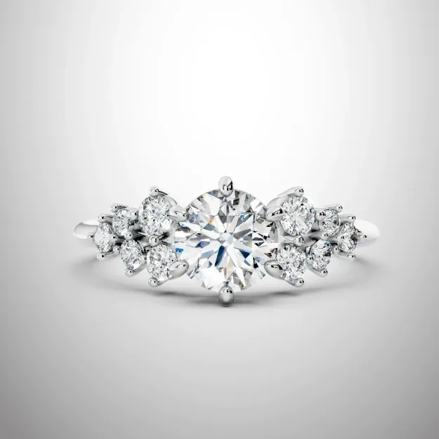 Engagement Ring AA455, 14K White 5